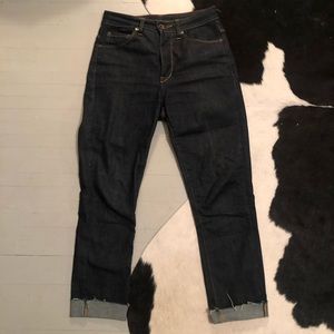 Raleigh Denim High Waisted Raw Denim Jeans 27